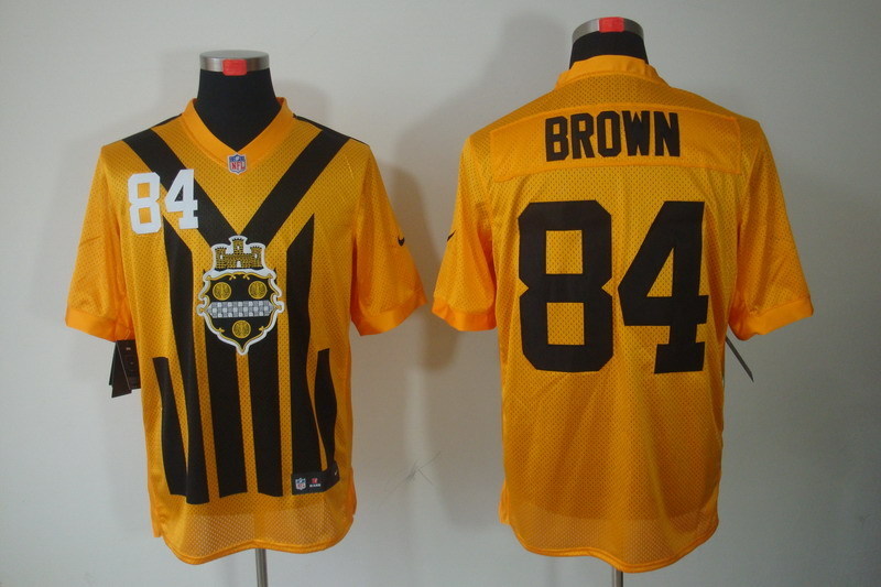 Men's Pittsburgh Steelers Antonio Brown #84 Gold Jersey